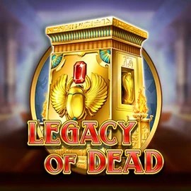 Official Slots logo: Legacy of Dead by Play'n GO at Thrills Casino