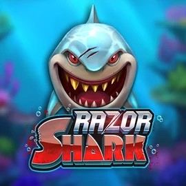 Razor Shark logo by Push Gaming at Thrills Casino
