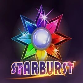 Starburst game by NetEnt – logo hosted on Thrills Casino