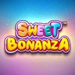 Sweet Bonanza slot logo by Pragmatic Play at Thrills Casino